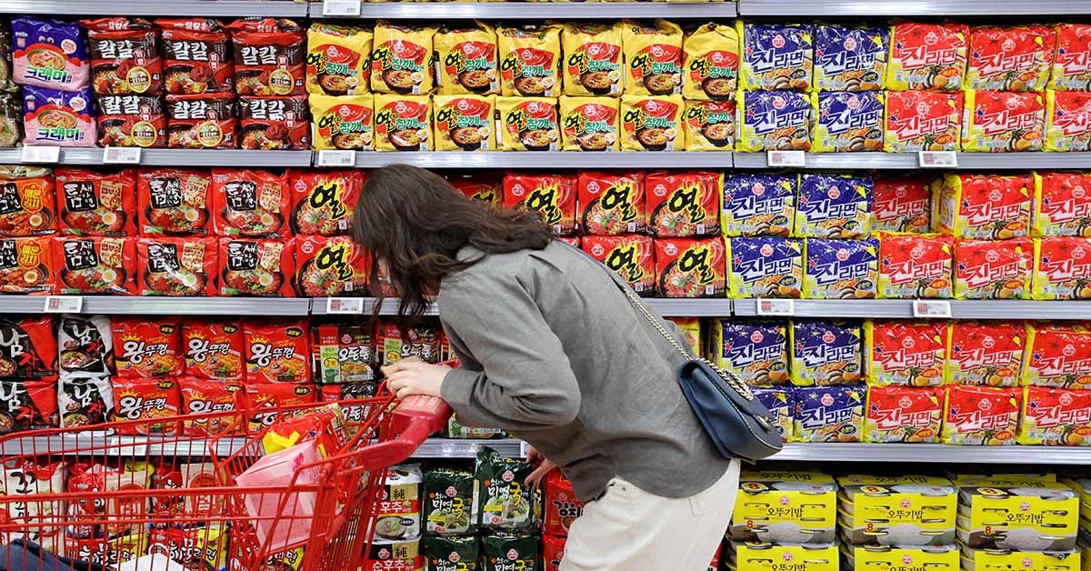 서울 한 대형마트의 라면 매대. / 뉴스1 자료 사진