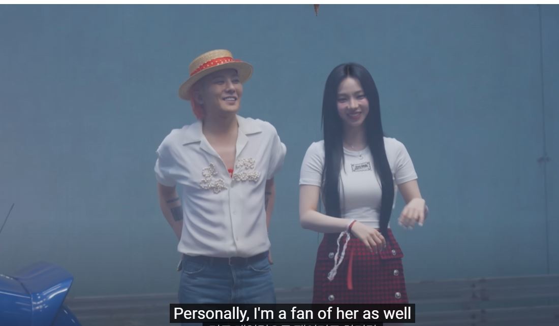 G-Dragon and Karina. / Youtube Official G-Dragon