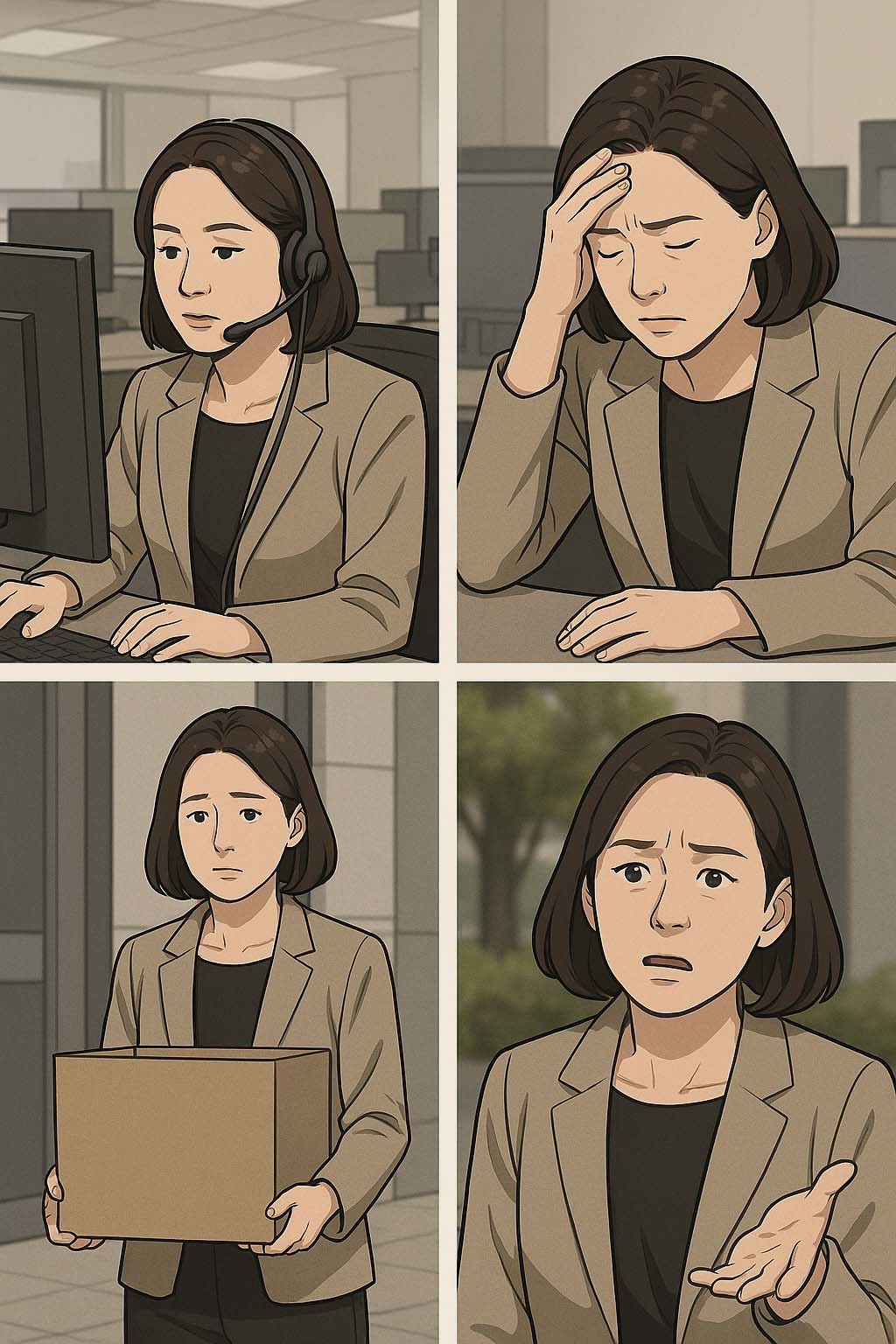 글에 대한 이해를 돕기 위해 AI 툴로 제작한 네컷만화.