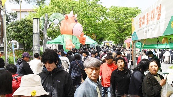 함평나비축제장을 찾은 관광객들