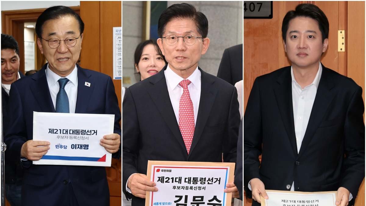이재명, 김문수, 이준석 후보 (왼쪽부터) / 연합뉴스