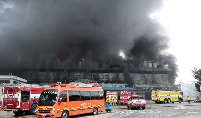 금호타이어 광주공장 화재 사고 현장