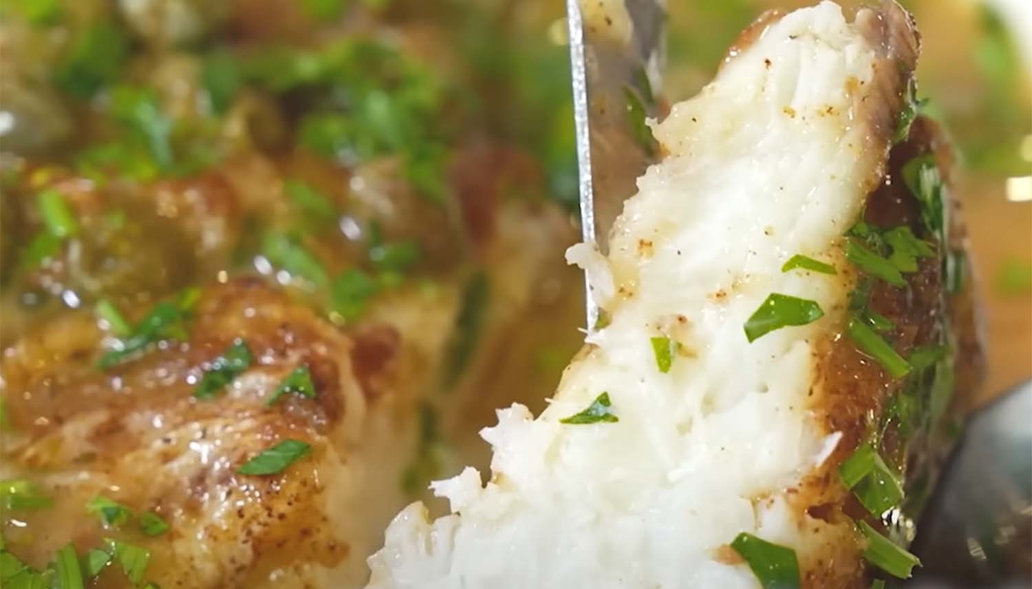 자연산 대광어로 만든 뫼니에르 / '입질의추억TV' 유튜브