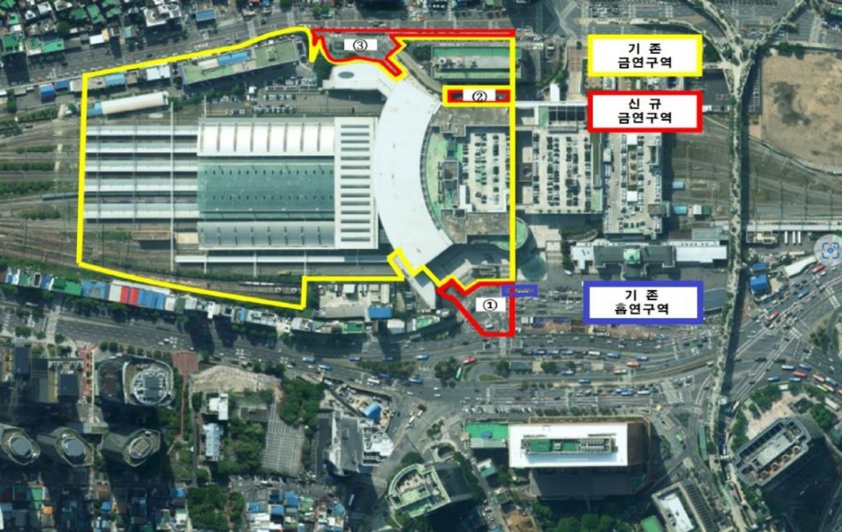 서울역 광장 흡연부스 위치 / 용산구청 제공