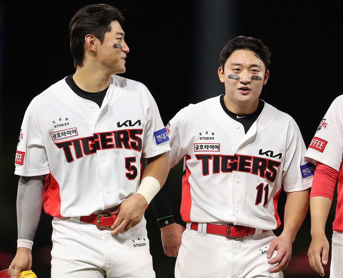 절친 사이로 손문난 기아 김도영과 윤도현. / 뉴스1