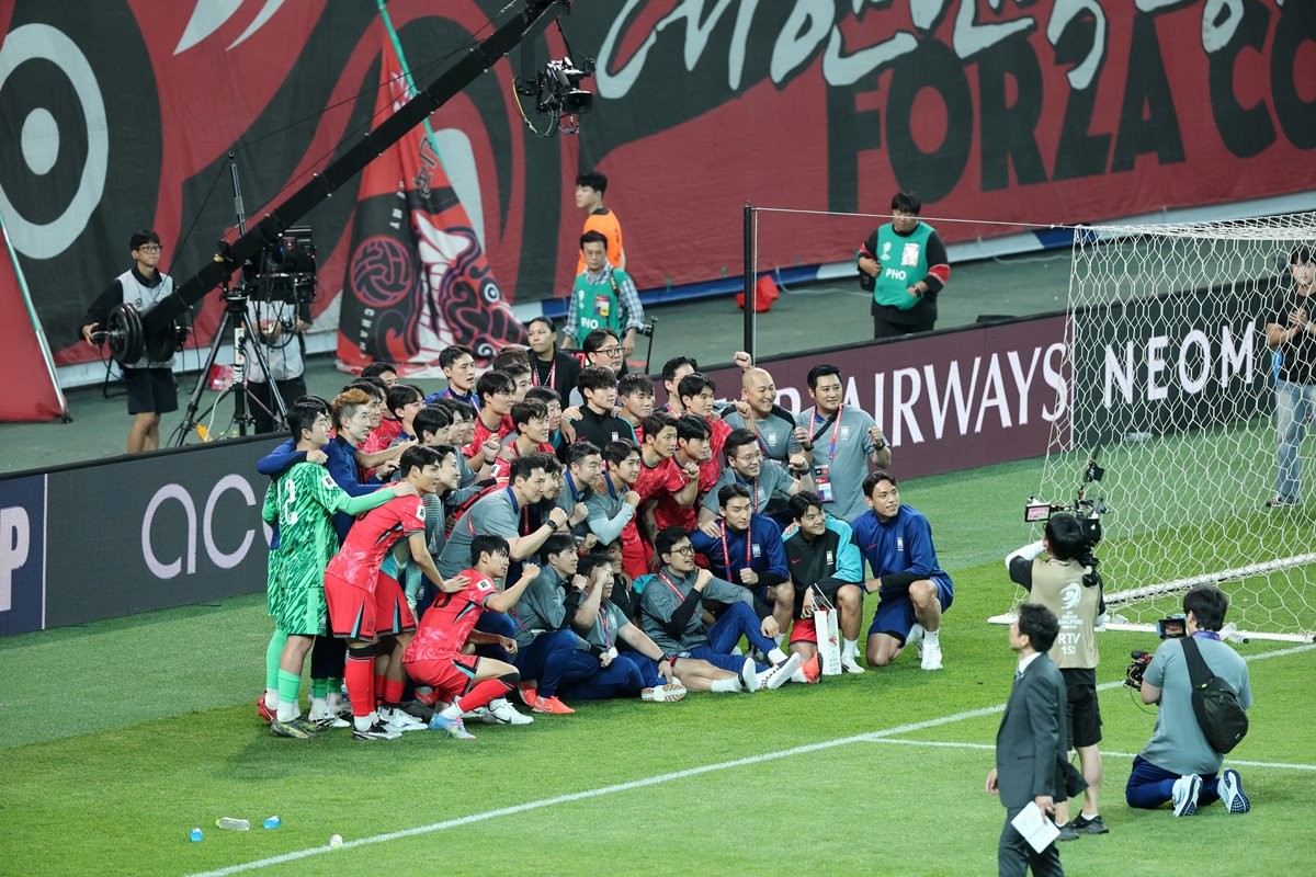 무패로 월드컵 본선 진출한 한국 축구대표팀 / 뉴스1