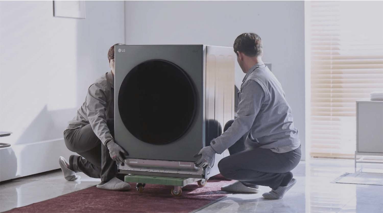 세탁기 설치 모습 / LG전자