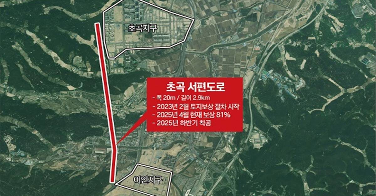 포항 초곡지구 서편도로 개설 구간/이창형 기자