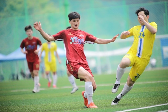 지난 4월 전남체전 축구시합이 열린 장성호 축구장