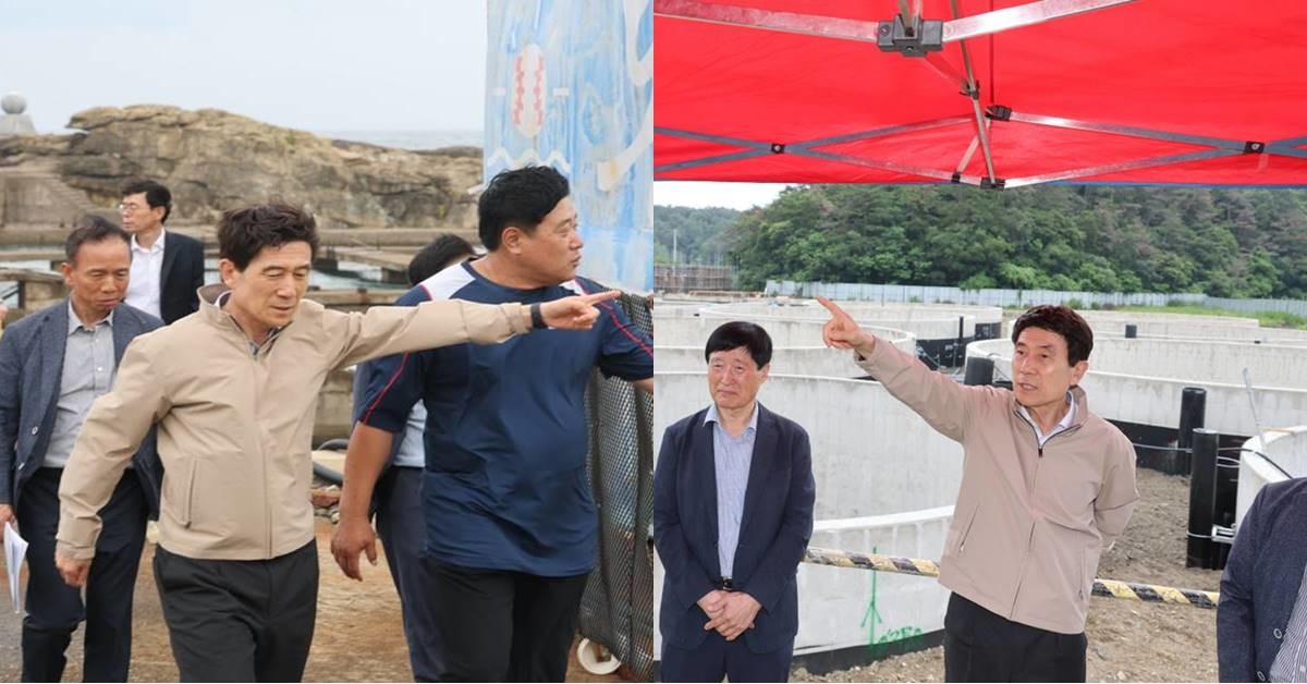 이강덕 포항시장의 지난 16일 구룡포와 장기 지역의 수산 분야 주요 현안 사업 현장 방문/포항시