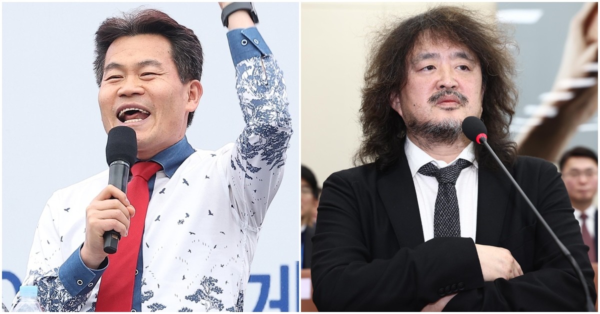전 한국사 강사 전한길 씨(왼쪽)와 방송인 김어준 씨. / 연합뉴스, 뉴스1