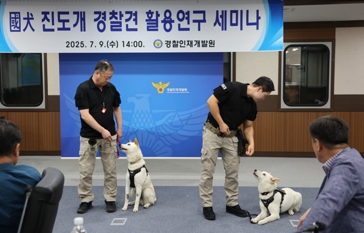 진돗개 경찰견 활용연구 세미나 / 진도군 제공