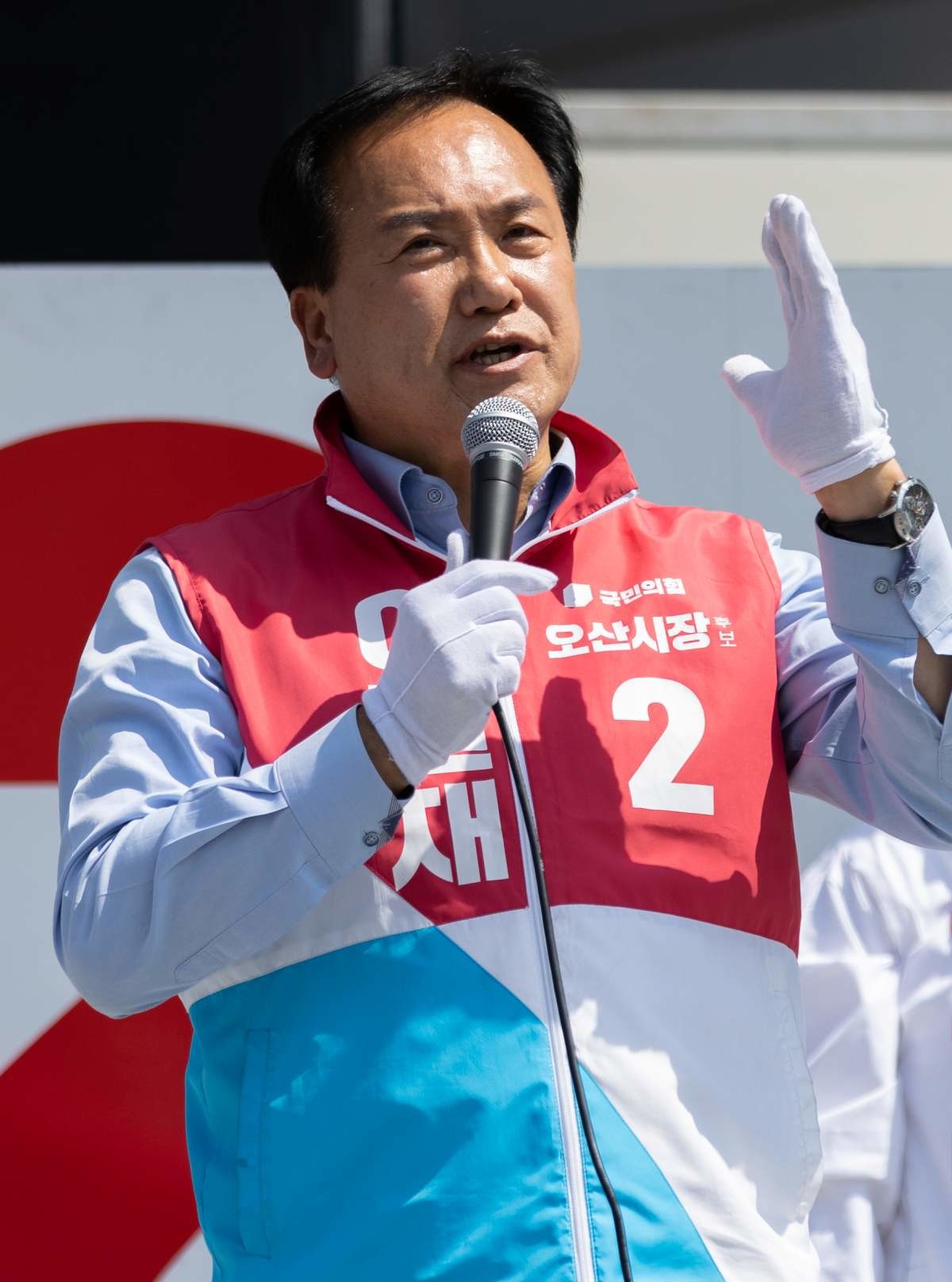 이권재 오산시장 선거 운동 당시 사진. 그는 2022년 국민의힘 후보로 오산시장에 출마했다.