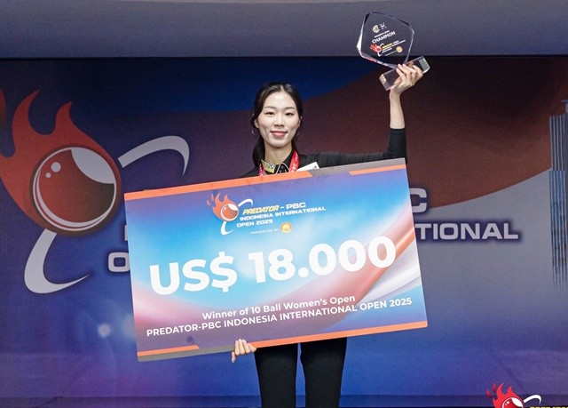 우승시상식 (출처-Predator Pro Billiard Series 페이스북)