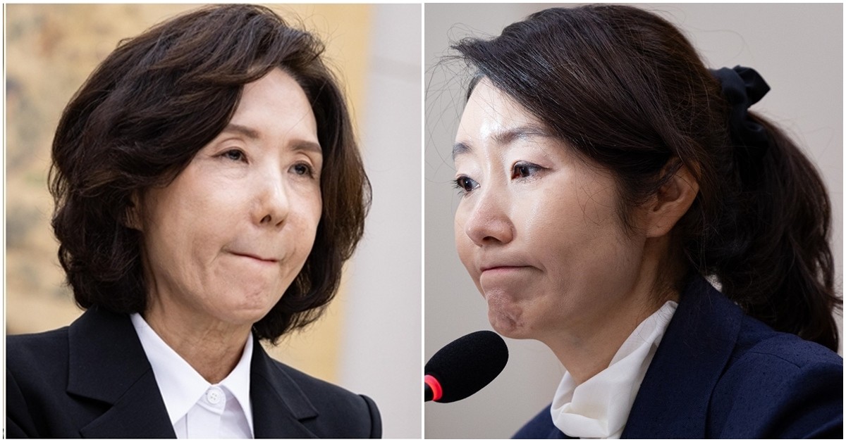 이진숙(왼쪽) 교육부 장관 후보자와 강선우 여성가족부 장관 후보자. / 뉴스1