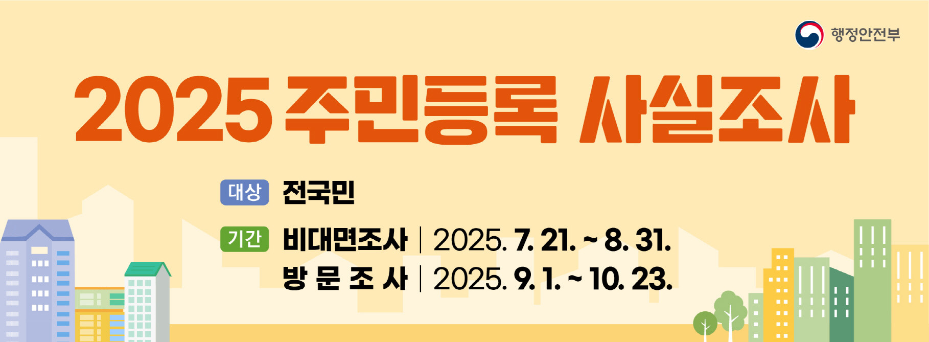 2025년 주민등록 사실조사 홍보 배너. / 행정안전부 제공