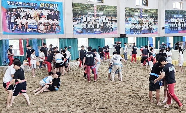서울 청소년들 민속씨름 체험