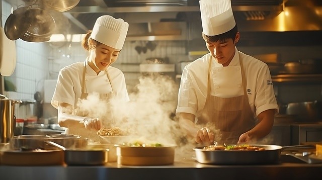 미식로드 컨테이너부스 전경 AI 생성형 이미지