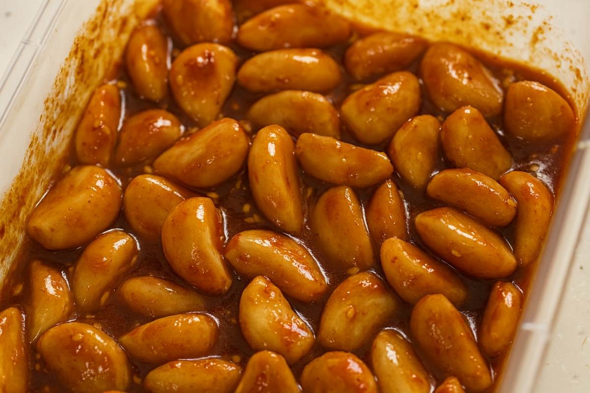 초간단 레시피로 만든 '마늘 무침'. 기사 내용을 바탕으로 AI가 생성한 자료사진.