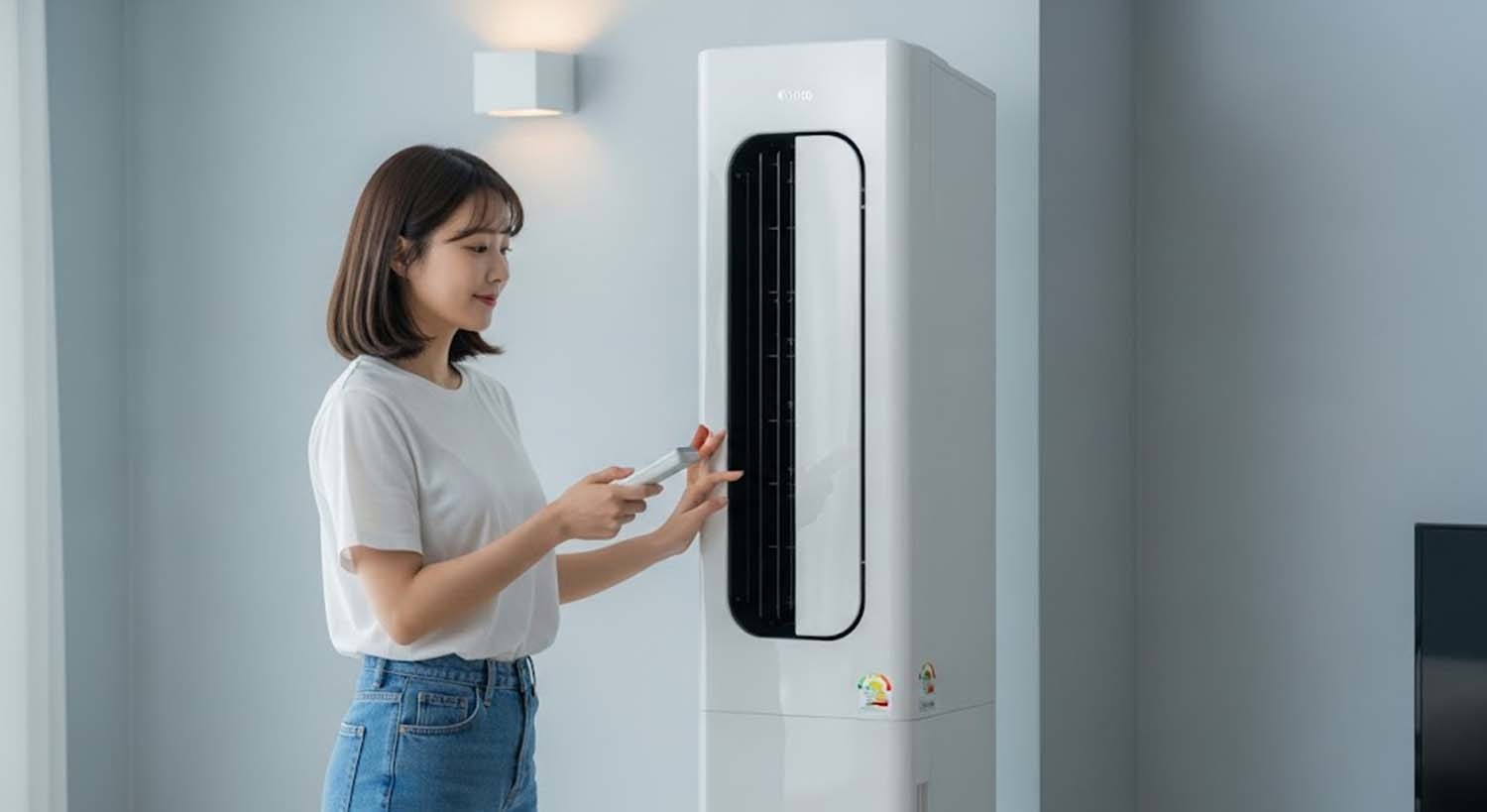 에어컨 송풍 기능을 과도하게 활용하면 냄새를 유발할 수 있다. AI 툴로 제작한 이미지.
