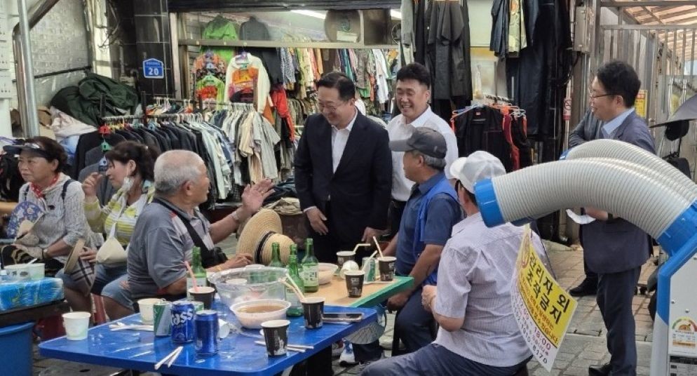 이장우 대전시장, 전통시장에서 폭염 대응 점검 / 대전시