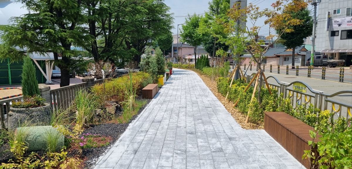 서부초등학교 통학로 일원의 자녀안심그린숲 / 안동시 제공