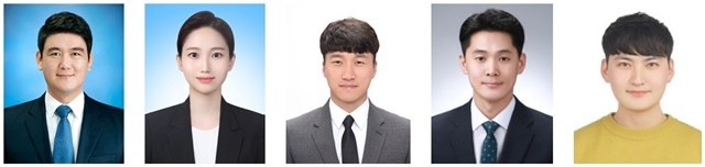 조선대 이정수 교수,조선대 박희경 연구원,충남대 송우진 교수,충남대 임종철 교수,충남대 송치경 연구원(왼쪽부터)