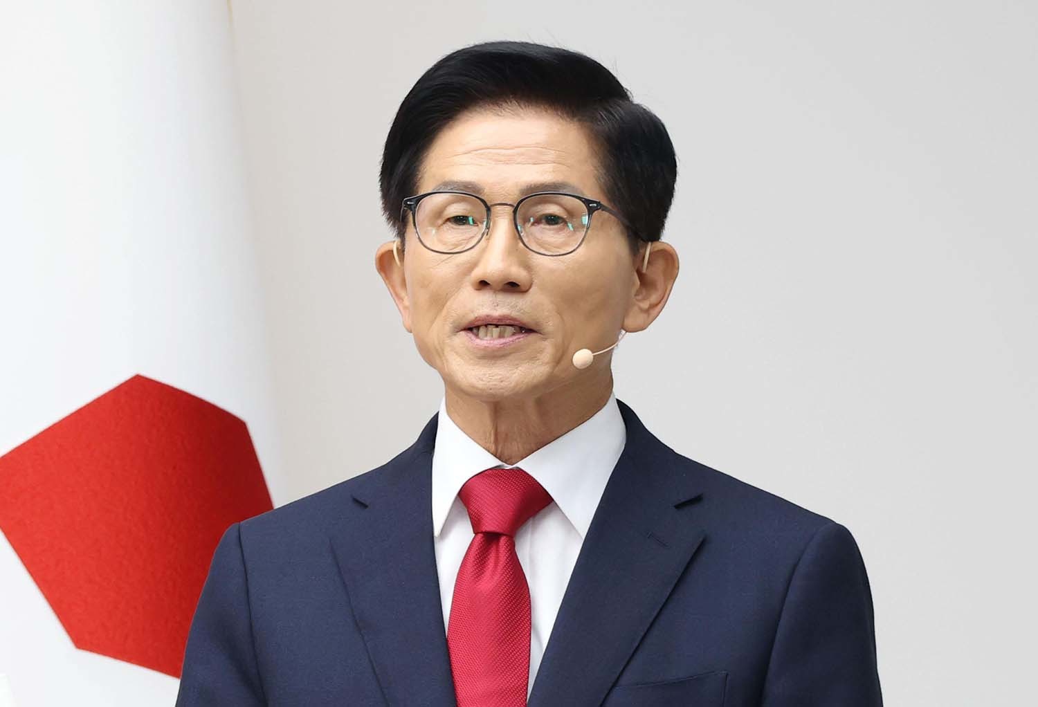 김문수 국민의힘 당대표 후보가 3일 오후 서울 여의도 중앙당사에서 열린 제6차 전당대회 후보자 비전대회에서 비전발표를 하고 있다. / 뉴스1