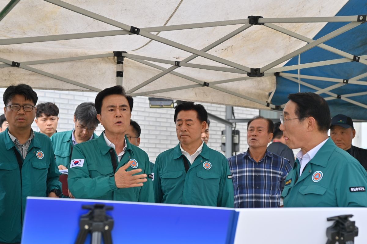 김태흠 지사 홍성군 수해복구 현장 점검