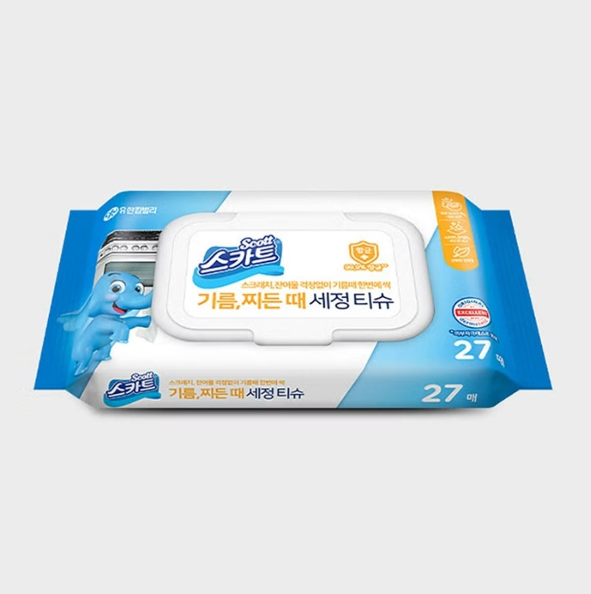 '스카트 기름&찌든 때 세정 티슈' / 다이소 공식 홈페이지
