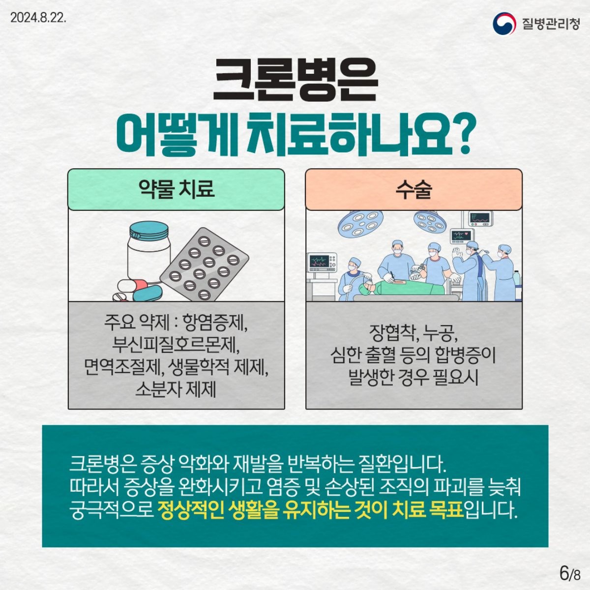 크론병 치료는 어떻게? / 질병관리정 제공