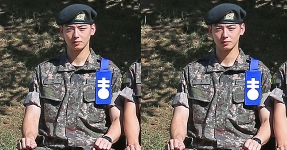 지난달 28일 입대한 아스트로 차은우의 근황이 공개됐다. / 육군훈련소 홈페이지 캡처
