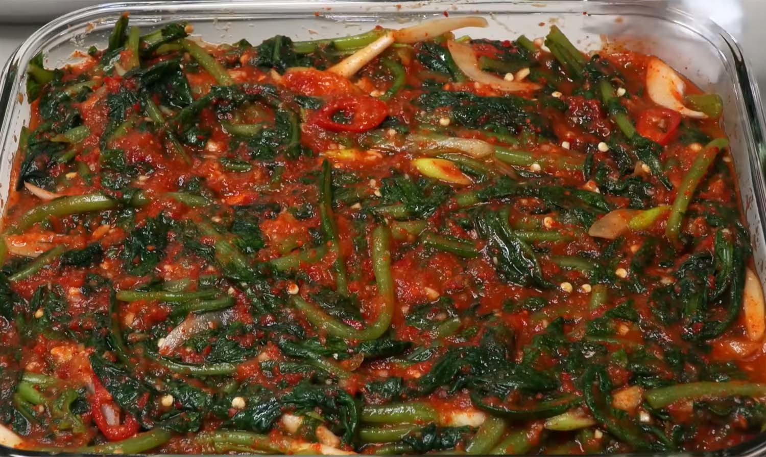 완성한 열무김치. / '팔숙이' 유튜브