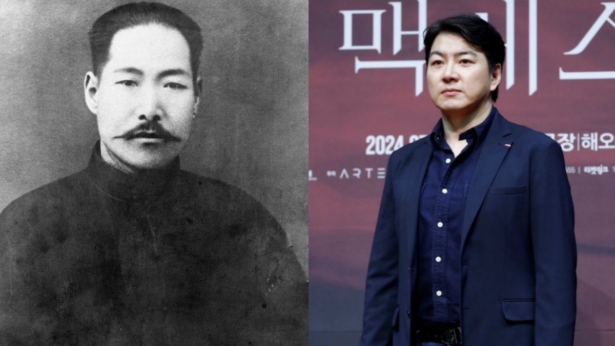 김좌진(좌), 송일국(우) / 국가보훈부, 뉴스1