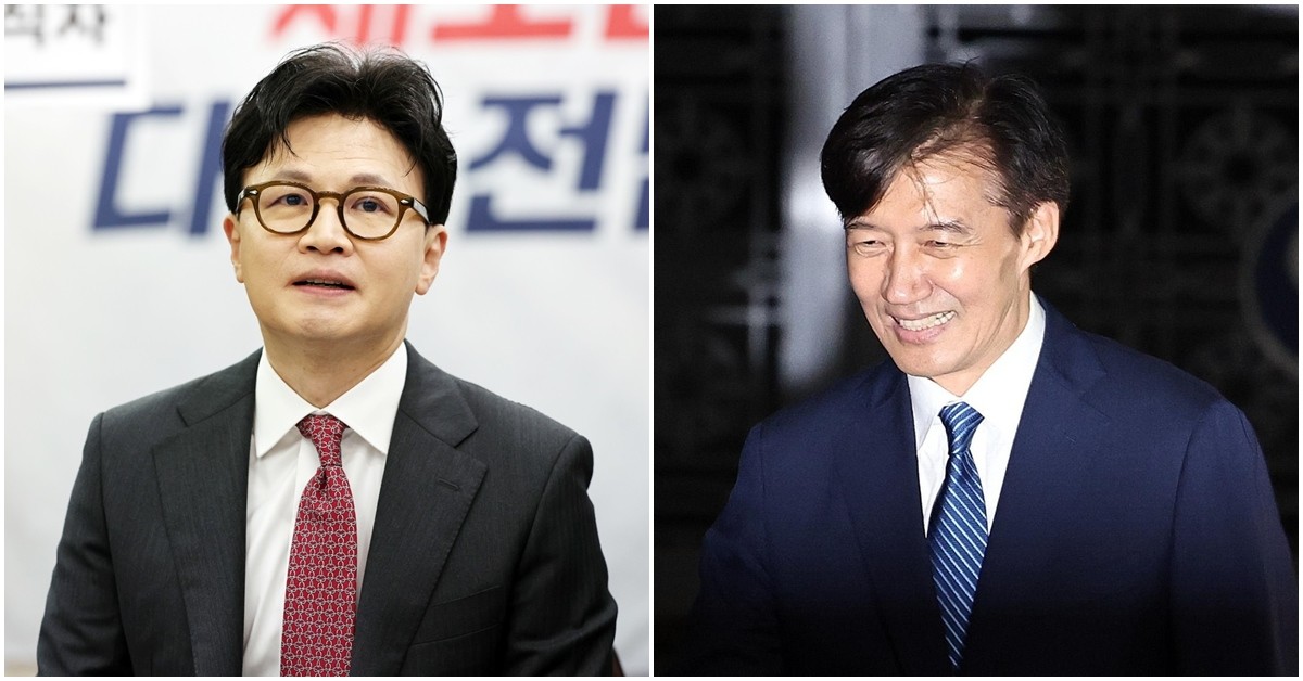 한동훈(왼쪽) 전 국민의힘 대표와 조국 전 조국혁신당 대표. / 연합뉴스, 뉴스1