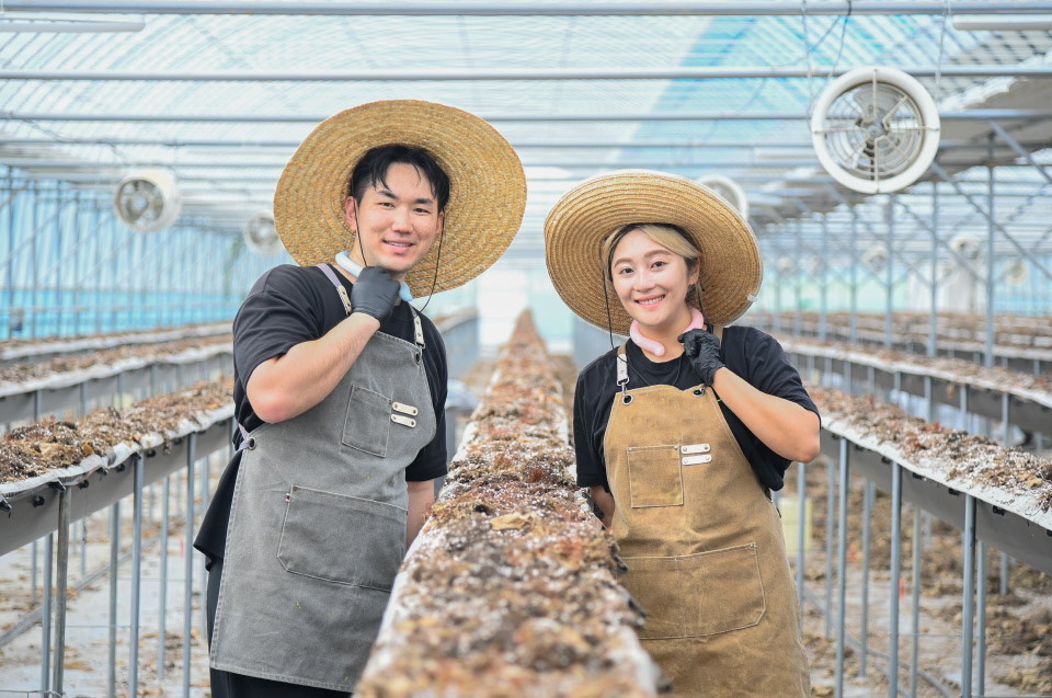 대구 달성군 유가읍 소재 농사무소 직원들이 넥쿨러를 시착하고 있다. / 대구 달성군 제공