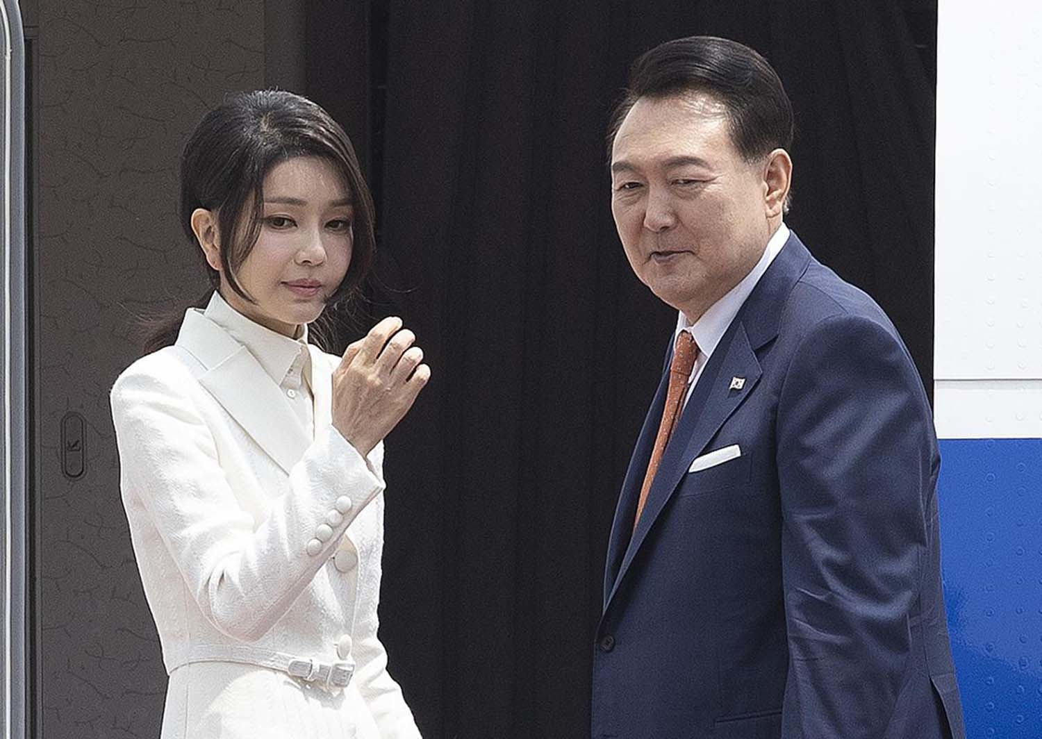 윤석열 전 대통령 부부. / 뉴스1