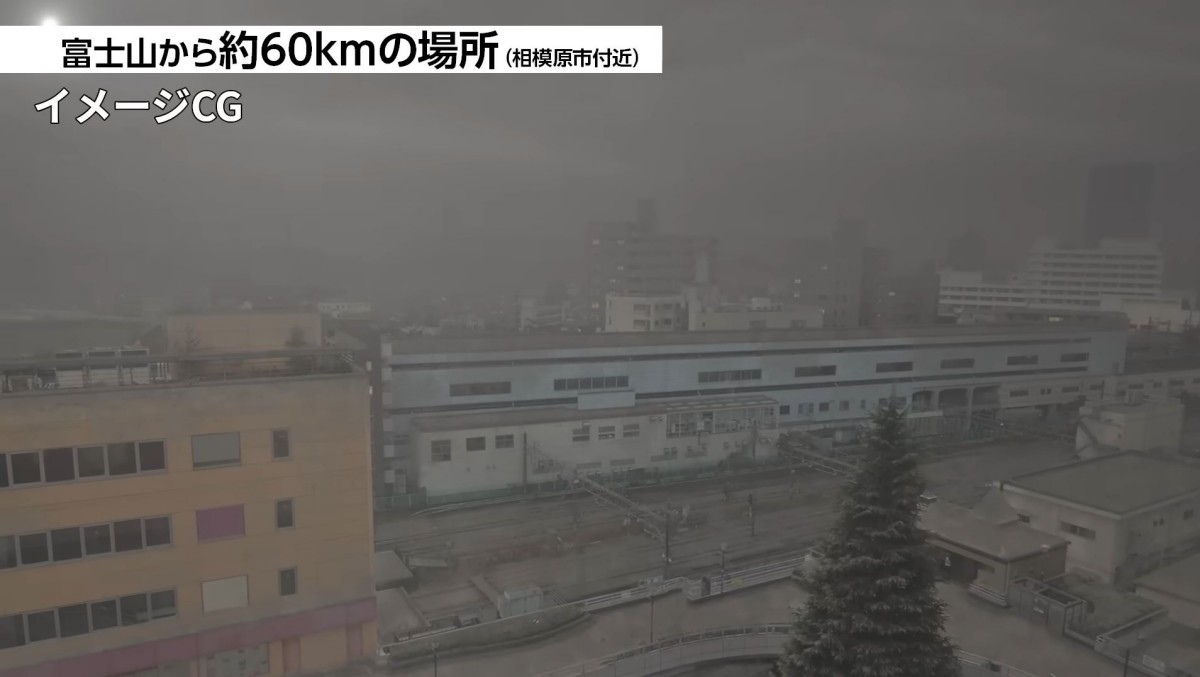 후지산 분화 CG / 일본 내각부 방재 유튜브 캡처