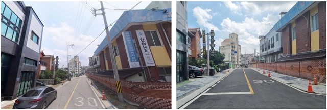 전선지중화 전· 후