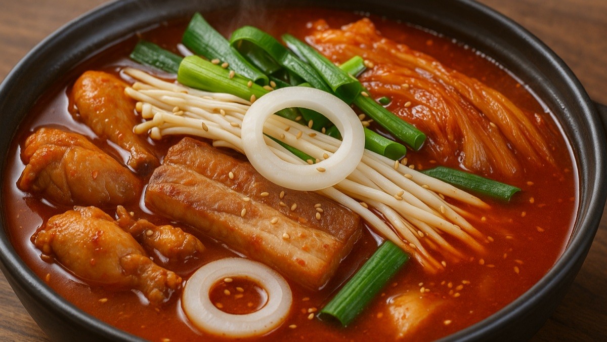 기사 이해를 돕기 위해 AI로 생성한 '묵은지삼합' 자료사진. 실제 이미지와 다소 차이가 있을 수 있습니다.
