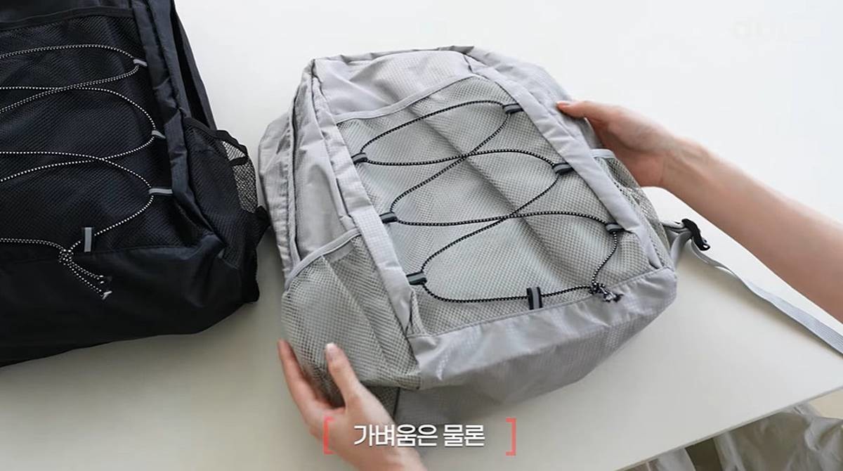 다이소 신상 접이식 백팩 / 유튜브 '다이소'