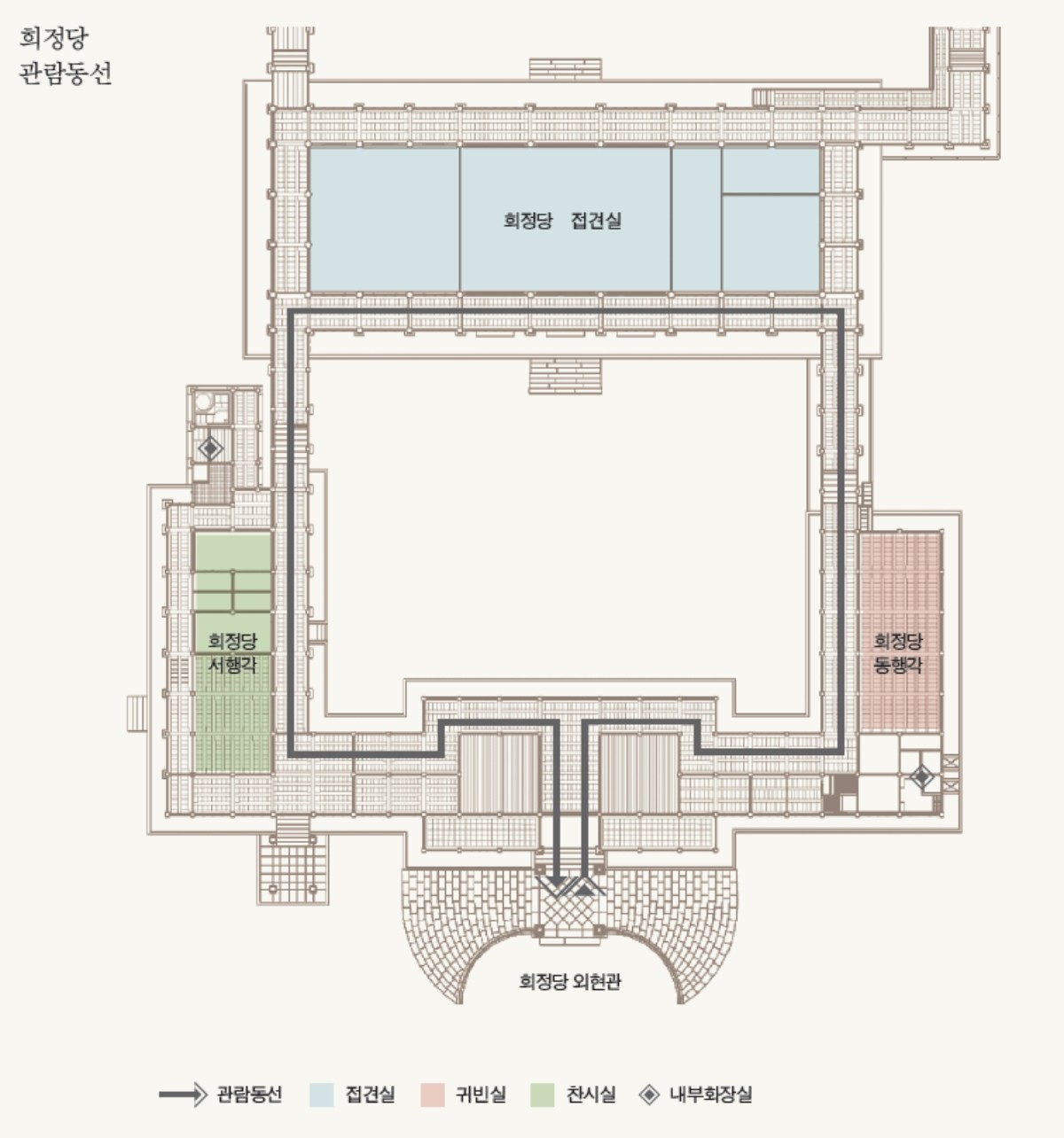 희정당 관람 동선 / 국가유산청 제공