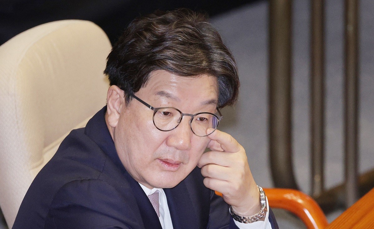 권성동 국민의힘 의원이 9일 서울 여의도 국회에서 열린 제429회국회(정기회) 제2차 본회의에서 생각에 잠겨 있다. 자료 사진 / 뉴스1