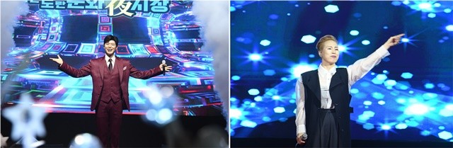 가수 박지현(왼쪽), 서문탁