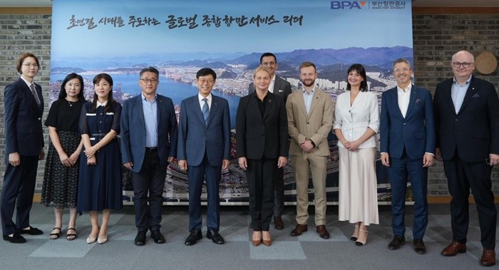 부산항만공사(BPA)는 12일(금), 폴란드 대표항만인 그단스크 항만공사(Port of Gdańsk Authority) Dorota Pyc(도로타 피치) 사장이 본사를 방문했다고 밝혔다. / 사진제공=부산항만공사