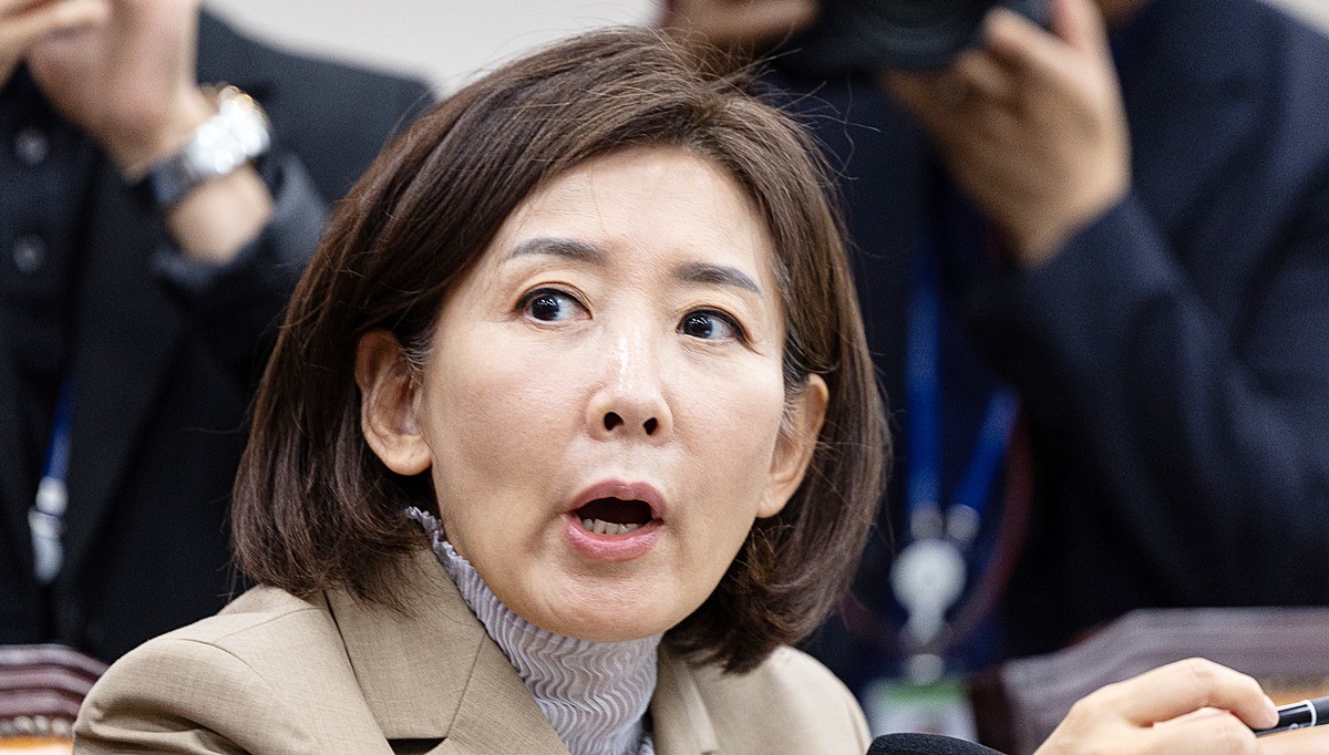 나경원 국민의힘 의원이 의사진행에 관해 항의하고 있다. 자료 사진 / 뉴스1