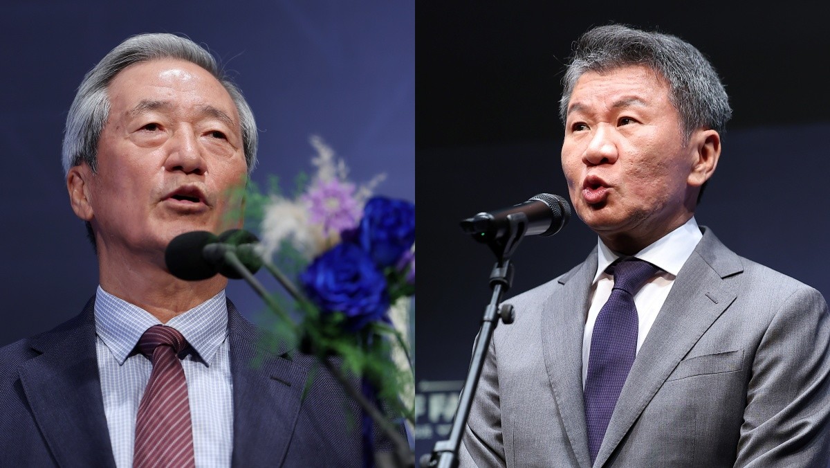 정몽준 명예회장(좌), 정몽규 회장(우) / 연합뉴스