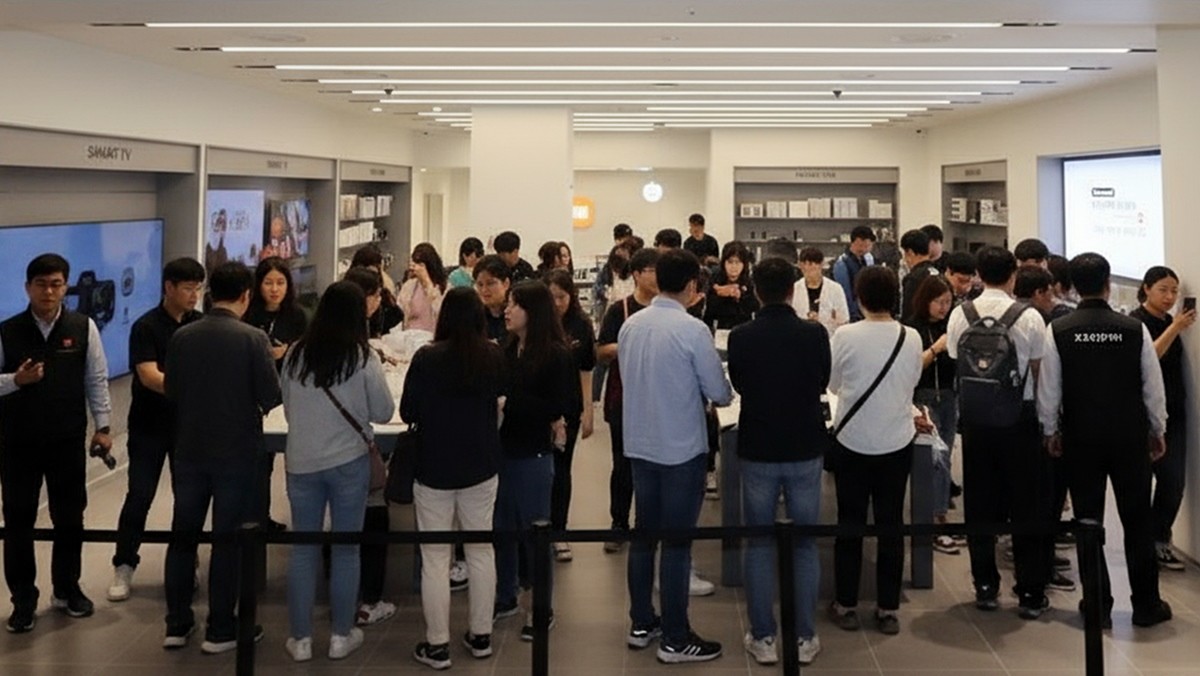 기사 내용을 바탕으로 AI로 생성한 샤오미 매장 이미지