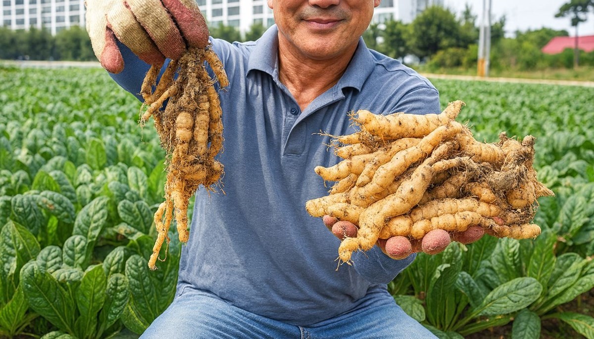 정읍 지황 모습. AI를 활용해 원본 사진의 해상도 등을 향상시킨 사진입니다. / 농업진흥청 제공