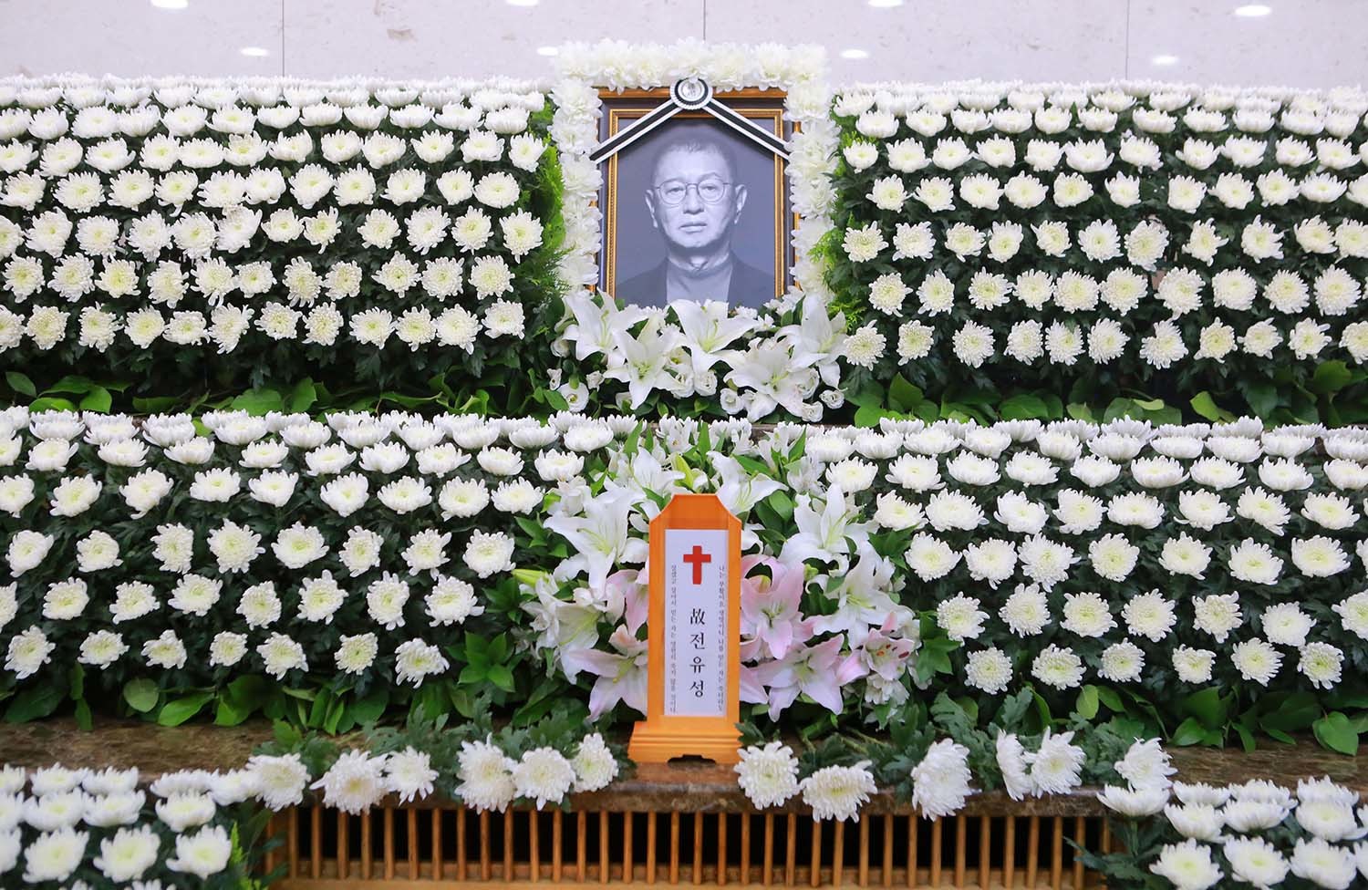26일 서울 송파구 서울아산병원 장례식장에 개그맨 전유성의 빈소가 마련돼 있다. / 뉴스1